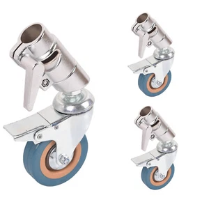 3Pack C-Stand Swivel Casters Wheels Set Heavy Duty Photography Studio Tripod - Picture 1 of 8