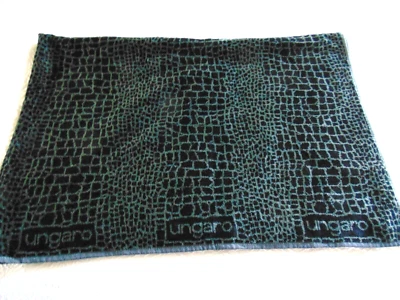 Sábana Toalla de Baño de Lujo UNGARO 60"x40" Negra/Gris Nueva Foto 1 de 2