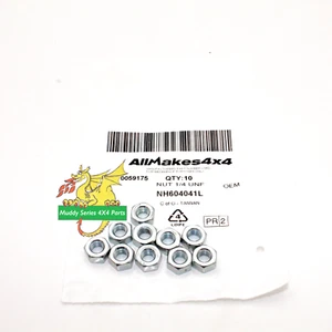 Land Rover Series 2 2A 3 Defender 1/4" UNF Nuts NH604041L x 10 - Foto 1 di 2