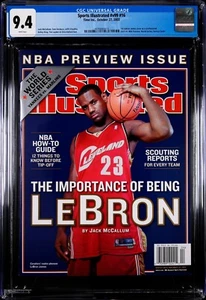 2003 Newsstand Sports Illustrated Basketball Lebron James 1st Pro Cover CGC 9.4 - Picture 1 of 2