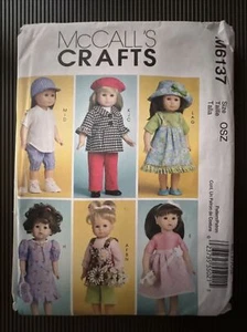 NEW McCALLS SEWING PATTERN M6137 / 18" DOLL CLOTHES WARDROBE & ACCESS. UNCUT - Picture 1 of 1