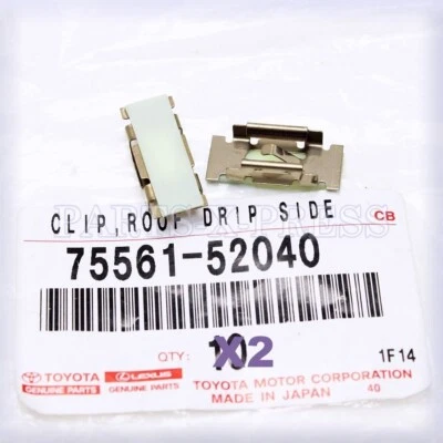 OEM GENUINE TOYOTA CAMRY SCION LEXUS DRIP MOLDING RETAINER CLIPS 7556152040  2pc - Image 1 of 4