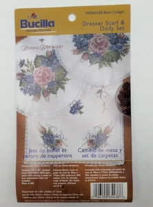 Bucilla Kommode Schal & Deckchen Set gestempelt Kreuzstich BEE'S DELIGHT WM65438 - Bild 1 von 7