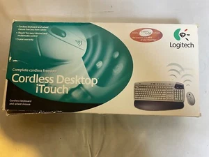 Vintage Microsoft Wireless Desktop iTouch Keyboard With Mouse. Open Box  D4 - Picture 1 of 5