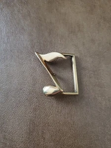 Vintage Brass Music Note Belt Buckle - Picture 1 of 3