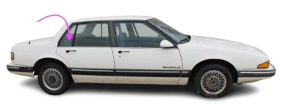 Se adapta a: Buick LeSabre 1986-1991 y Pontiac Bonneville ventana ventilación trasera derecha vidrio Foto 1 de 4