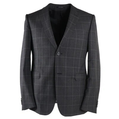 Z Zegna Slim-Fit 'Drop 8' Gray Check Wool Suit 40S Short (Eu 50C) NWT ZZegna - Image 1 of 4
