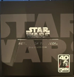 Return Of The Jedi 40th Anniversary 3 Oz Silver Coin. 1983 Minted. - Picture 1 of 4