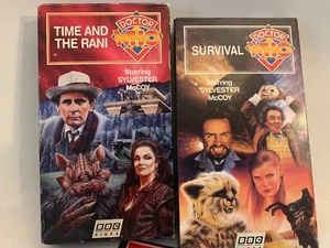 Time And The Rani & Survival Doctor WHO Sylvester McCoy 1987 1989 VHS Traders - Picture 1 of 10