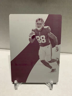 2018 Panini Plates and Patches Evan Engram #RH-12 1/1 Magenta pRINTING pLATE - Image 1 of 2