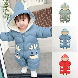 Romper Baby Plus Baby Winter Snowsuit Baby Jumpsuit 0-2 Years Newborn Overalls - Picture 1 of 15