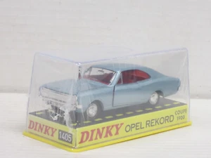 Opel Rekord 1900 Coupé in eisblaumetallic Box Dinky 1405 / Atlas ca. 1:50 - Bild 1 von 5