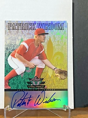 PATRICK WISDOM  2012 LEAF VALIANT ROOKIE AUTO SP HARD SIGNED!! MINT - Image 1 of 4