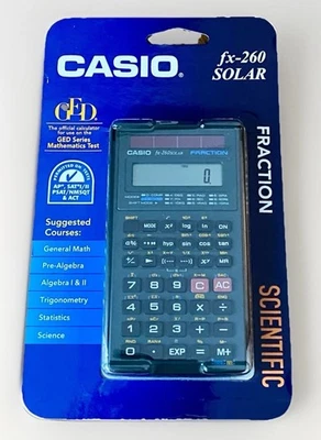 Casio FX-260 Solar Scientific Calculator New n Box GED SAT PSAT ACT ALGEBRA TRIG - Image 1 of 2
