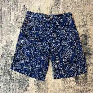 Herren Diesel P-Frank DNM Skater Shorts Bandana Print Grafik blau W28 S sehr selten - Bild 1 von 6