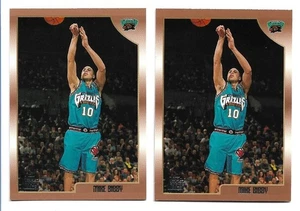 Lot of 2 Mike Bibby 1998-99 Topps Rookie #196 - Vancouver Grizzlies RC - Picture 1 of 2