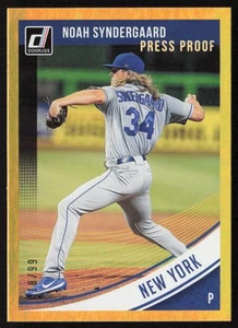 2018 Donruss Gold Press Proof #/99 Noah Syndergaard #144 New York Mets - Picture 1 of 2