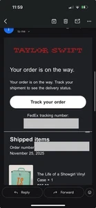 Taylor Swift The Life Of A Showgirl Vinyl Case *Confirmed Order* - Picture 1 of 1