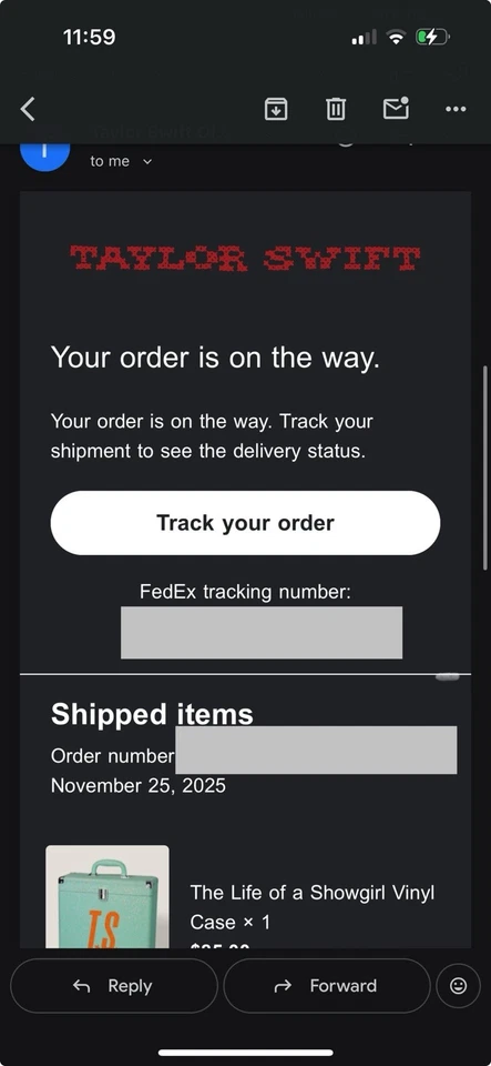 Taylor Swift The Life Of A Showgirl Vinyl Case *Confirmed Order* - Image 1 of 1