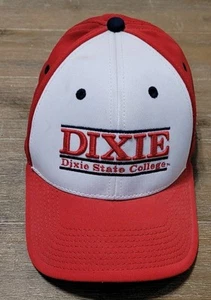 Dixie State Red Storm Hat Classic 3 Bar Structured Flexible Fit Medium Cap - Picture 1 of 5