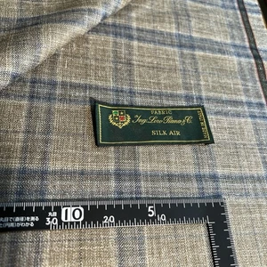 Loro Piana SILK AIR Fabric 1.60m - 35% SILK Wool Linen - Plaid -Slender Jacket - Picture 1 of 21