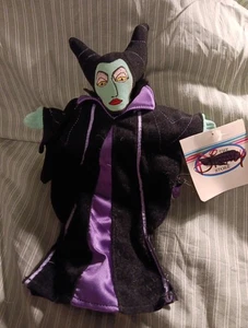 "Muñeca bolsa de frijoles maléfica - de colección, nueva con etiqueta - artículo solo de Disney Store, H 10""" - Imagen 1 de 1