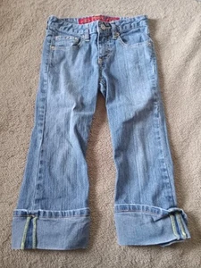 Vtg Mudd Denim Cuffed Jeans Girls Sz 7 - Picture 1 of 6