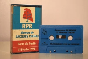 K7 audio - Jacques CHIRAC RPR - Rare - Politique - Pantin 1978 - Cassette - Picture 1 of 4