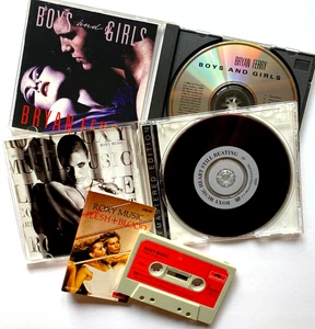 ROXY & BRIAN FERRY 2 CD BEATING / BOYS GIRLS + PAPER LABEL FLESH BLOOD CASSETTE - Bild 1 von 8