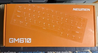 NEWMEN GM610 Wireless Mechanical Keyboard,60% USB C Wired/Bluetooth/2.4Ghz RGB - Image 1 of 2