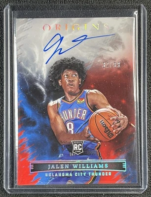 JALEN WILLIAMS 2022-23 PANINI ORIGINS #RA-JWL ROOKIE AUTO RED RC 32/99 THUNDER - Image 1 of 2