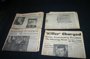 Kennedy Assassination Newspaper Lot - Oakland Tribune and Morning News - Picture 1 of 5