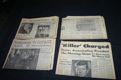Kennedy Assassination Newspaper Lot - Oakland Tribune and Morning News - Image 1 of 4