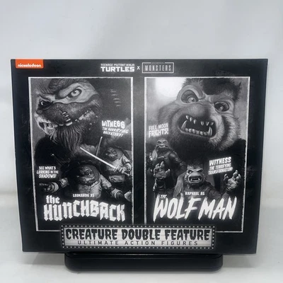 2024 NECA Teenage Mutant Ninja Turtles/Monstruos Jorobado y Hombre Lobo Figuras NUEVO Foto 1 de 4