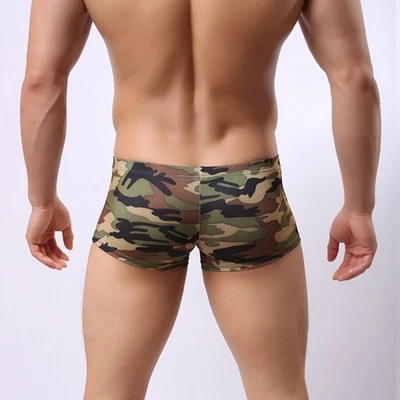 Camouflage Boxer Basse Sous-vêtements Taille Sous-vêtement Homme Slips - Photo 1/4