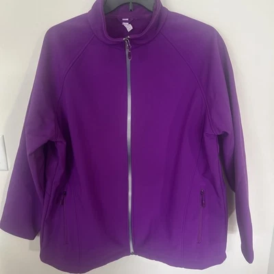 Women's Softshell Jacket In Purple,Size 1X, New, No Tag - Image 1 of 4