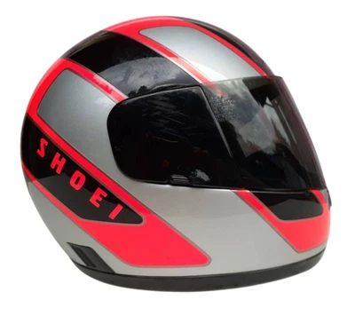 SHOEI 1991 Vintage Helmet Full Face Silver Retro Future Size L - Imagem 1 de 4