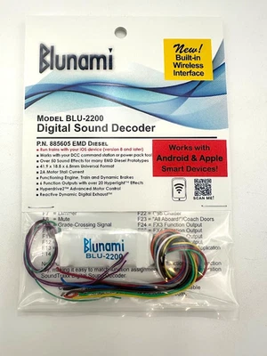 SoundTraxx 885605 BLU-2200 Blunami EMD Diesel Sound Decoder, HO and Small Scale - Image 1 of 2