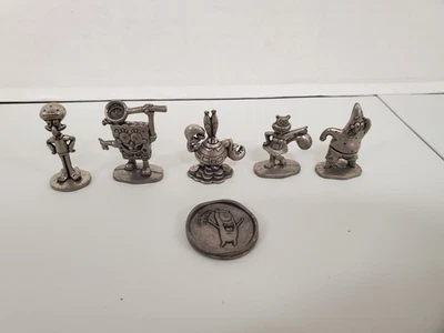 Monopoly Bob Esponja Lote De 6 Estatuillas Estaño Fichas Piezas Reemplazos   Foto 1 de 2