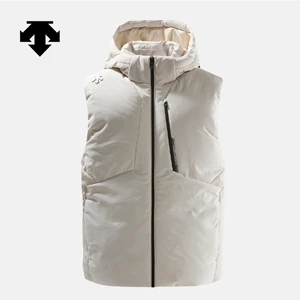 DESCENTE SWISS SKI Canon Short Duck Down Vest SQ321SDV91 L/BEIGE ASIAN FIT - Picture 1 of 14
