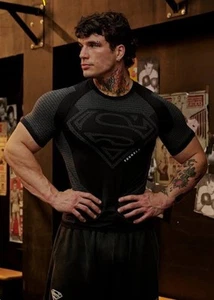 Young La X Superman Collab Black Compression T-Shirt Size M ✅ - Picture 1 of 1