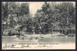 CPA Saint-Rambert-d´Albon, Embarcadère du Restaurant Ollier - Picture 1 of 2