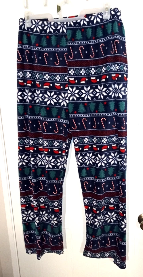 Pantalones de salón PJ's & Presents para mujer azules con estampado navideño polar - Talla: 3X Foto 1 de 1