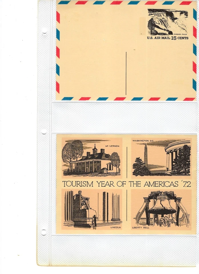 US: 2 postal cards NEW/used MNH 122934 - Image 1 of 1