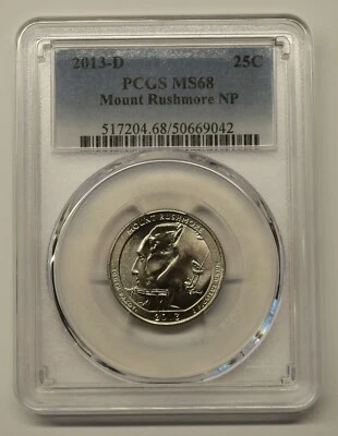 2013 D Mount Rushmore National Park ATB Quarter PCGS MS68 - Image 1 of 4