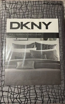 Capa de edredom DKNY completa/rainha esboço cor carvão - Imagem 1 de 3