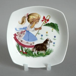 LITTLE BO PEEP VINTAGE MIDWINTER 4.5" PIN TRAY LARGE BUTTER PAD NURSERY CUTE F70 - Picture 1 of 2