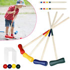 Krocket Spielzeug Croquet Gartenspiel Holz für 4 Spieler Spiel für Erwachsene #