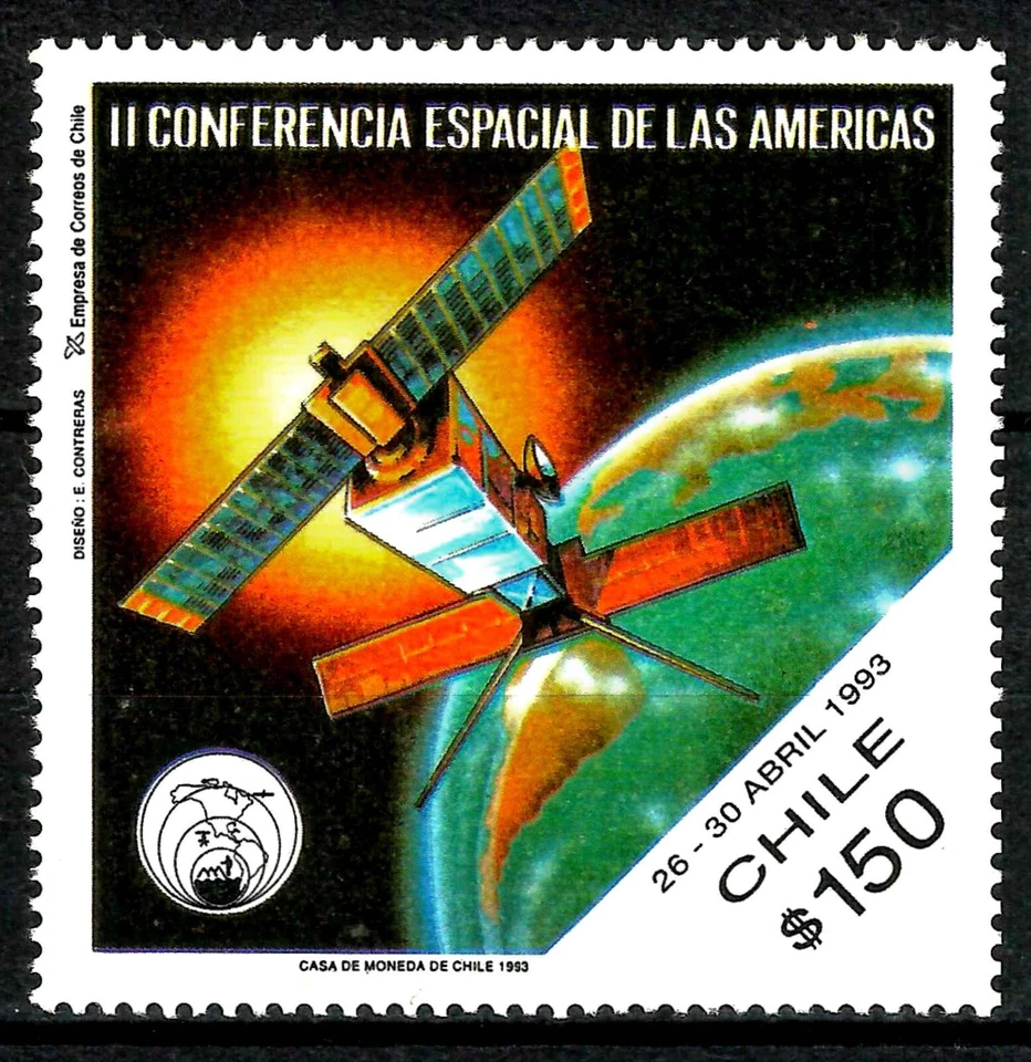 CHILE, 2º. CONFERENCIA ESPACIAL AMERICANA, MNH, AÑO 1993 Foto 1 de 1