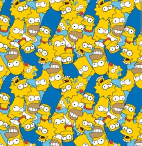 Fabric Simpsons Head Toss on Cotton SPRINGS CREATIVE 1/4 Yard 210715 - Picture 1 of 10
